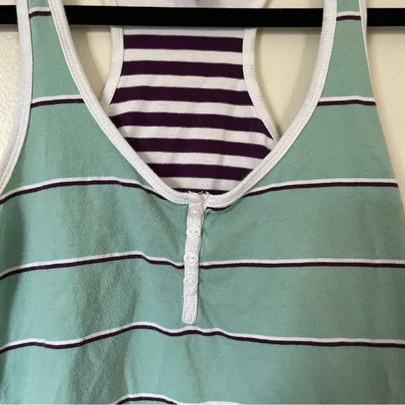 Xhilaration | Green, Purple Colorblock Racerback Tank | Size Small - Picture 9 of 11